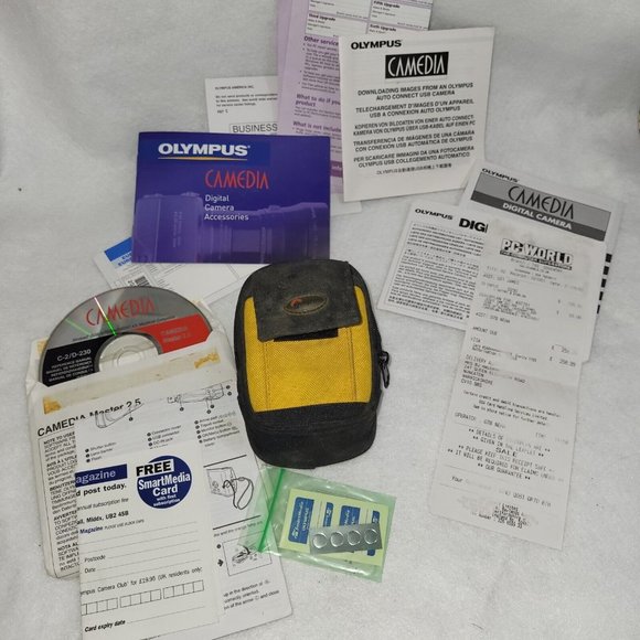 OlympusBrio D230 2.0 Megapixel Camera All Paperwork & CD UNTESTED.......B
